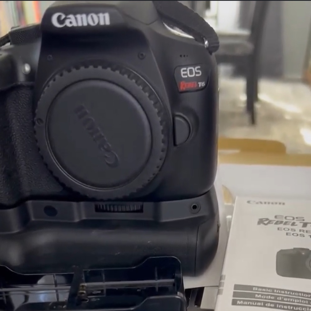 Canon camera- T6 BODY ONLY plus many NEW ACCESSORIES